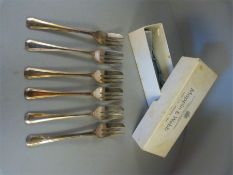 A set of six silver plated - Mappin & Webb