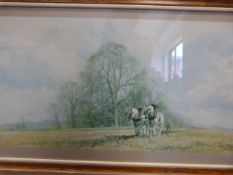 A Signed David Shepherd print 'Spring Ploughing'