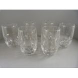 A set of six Webb Corbett lead crystal glasses