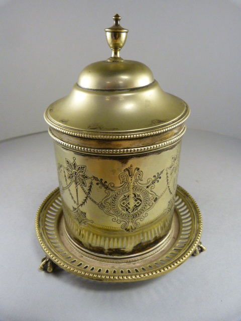 A Silverplated Tobacco jar made by Henry Wilkinson & Co.