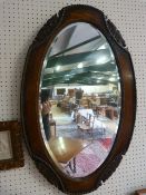 An Oak framed mirror