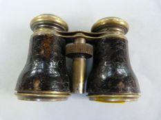 Pair of Parisian Jockey Club opera glasses and one other pair