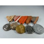 Rare WW1 Austrian Bar of 5 medals to include two Franz Joseph Bravery Medals (Bronze and Silve)r and