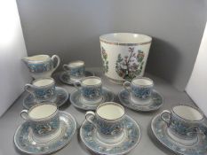 A part Wedgwood coffee service and an Enoch Wedwood jardiniere