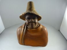 Bust of a slaveman (Terracotta?)