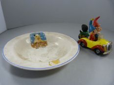 A Corgi Comics 'Noddys Car' and a Sooty childrens bowl