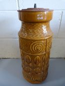 A West German Vase converted to a lamp