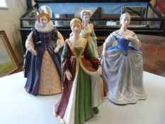 Four Franklin Porcelain figures of Ladies