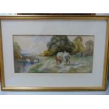A pair of watercolours of rural scenes by CJ Keats, signed bottom left