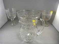 Quantity of Glassware to include - cut glass bowls, festival glass and a Rummer