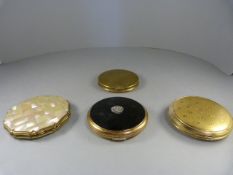 Four Vintage compacts - Stratton and Kigu (1 with mother of pearl inlay)