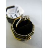 18ct Gold art Deco Ring set with diamonds in platinum