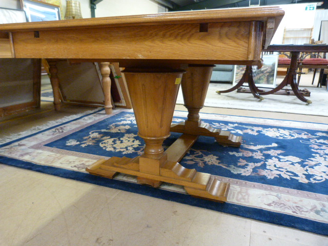 Parquet top rectangular table on heavily carved legs - Image 2 of 6