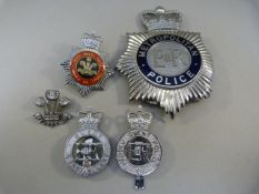 A selection of Police badges to include Cymru