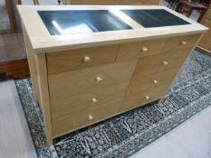 Oak Sideboard with Marble Insets