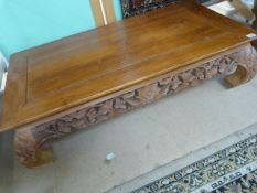 Carved Chinese style coffee table
