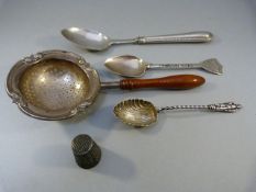 Intricate Silver spoon by George Unite 1868 along with two other Birmingham spoons and a Silver