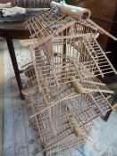 A Bamboo and wooden oriental birdcage