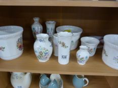 Eleven pieces of Aynsley china