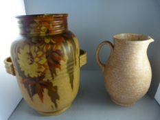 A Stoneware vase and one other
