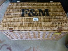F & M Wicker picnic hamper