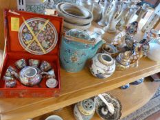 Large Collection of Chinese and Oriental Ceramics, to include Ginger Jars, Teapots, Vases etc on 2