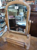 Mahogany Toilet mirror with single drawer