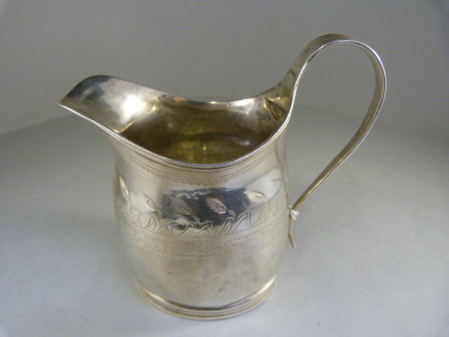 Georgian silver cream jug London 1797 - weight 89.1g