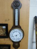 A good example of an oak barometer dated 1934