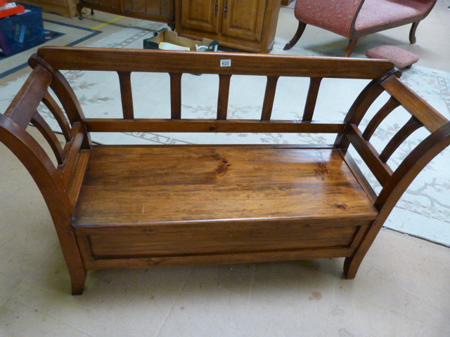 Hardwood Bench with lift top