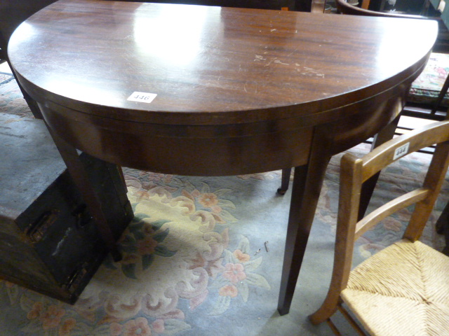 A Mahogany half moon card table - Image 3 of 4