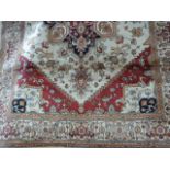 A Beige Ground Heriz Rug 1.90 x 1.40