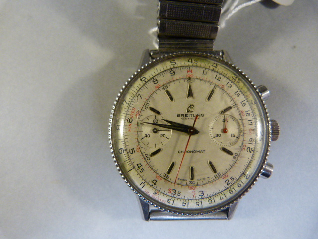 A vintage (approx. 50 years old) Breitling Gentleman's wrist watch. Swiss made. Engraved to - Image 2 of 6