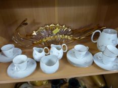 Modern 'Leaf' coffee service and a modern 'Splash Glass Bowl'