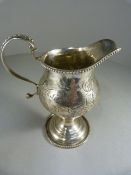 Georgian silver cream jug - Indistinct Hallmarks - weight - 93.5g