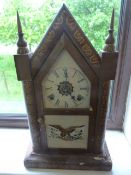 Handpainted wooden mantle clock