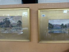 A Pair of watercolours by B J Ottewell 1983 signed lower right