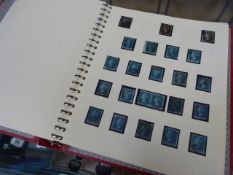 Stamp album containing British Victorian stamps - to include Penny blacks and Two Pence Blues etc