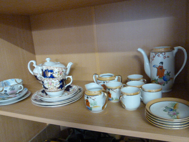 Three part oriental tea sets - Image 2 of 2