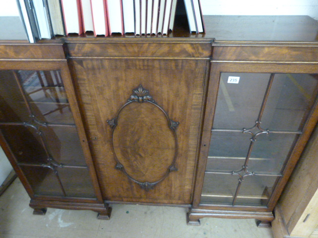 Mahogany display cabinet with glass doors