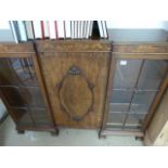 Mahogany display cabinet with glass doors