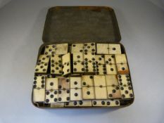 Ebony and Bone dominoes c 1900