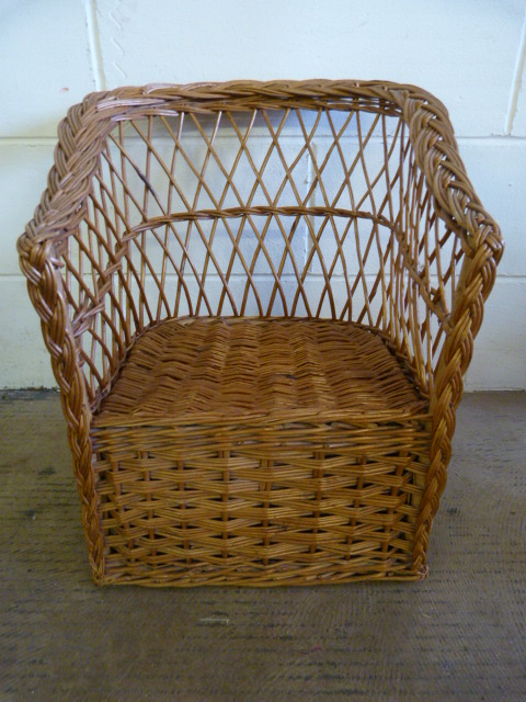 A Childs wicker chair