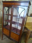 Edwardian Inlaid display cabinet