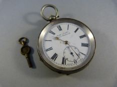 "ACME LEVER" Samuel Manchester silver pocket watch with inset subsidiary seconds dial, Roman