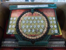 Childrens Tin Simplex typewriter in original box