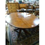 Mahogany oval tip up breakfast table