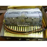 An Italian `Soprani di Silviod Recanati` Piano Accordion, numbered 570 with grey mother of pearl