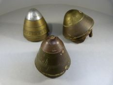 Three Shell fuses - German Shell fuse, English shell fuse and a Deville Shell fuse believed to be