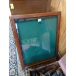 Mahogany display case with baise lining